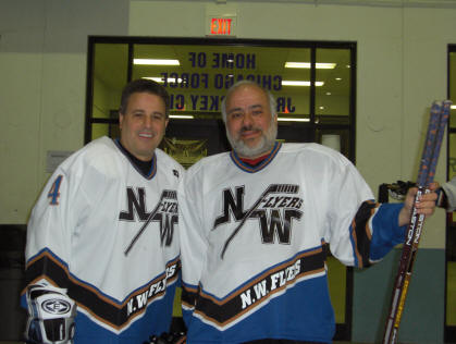 Tom Dolan and Dr. Rubinstein ready for the ice